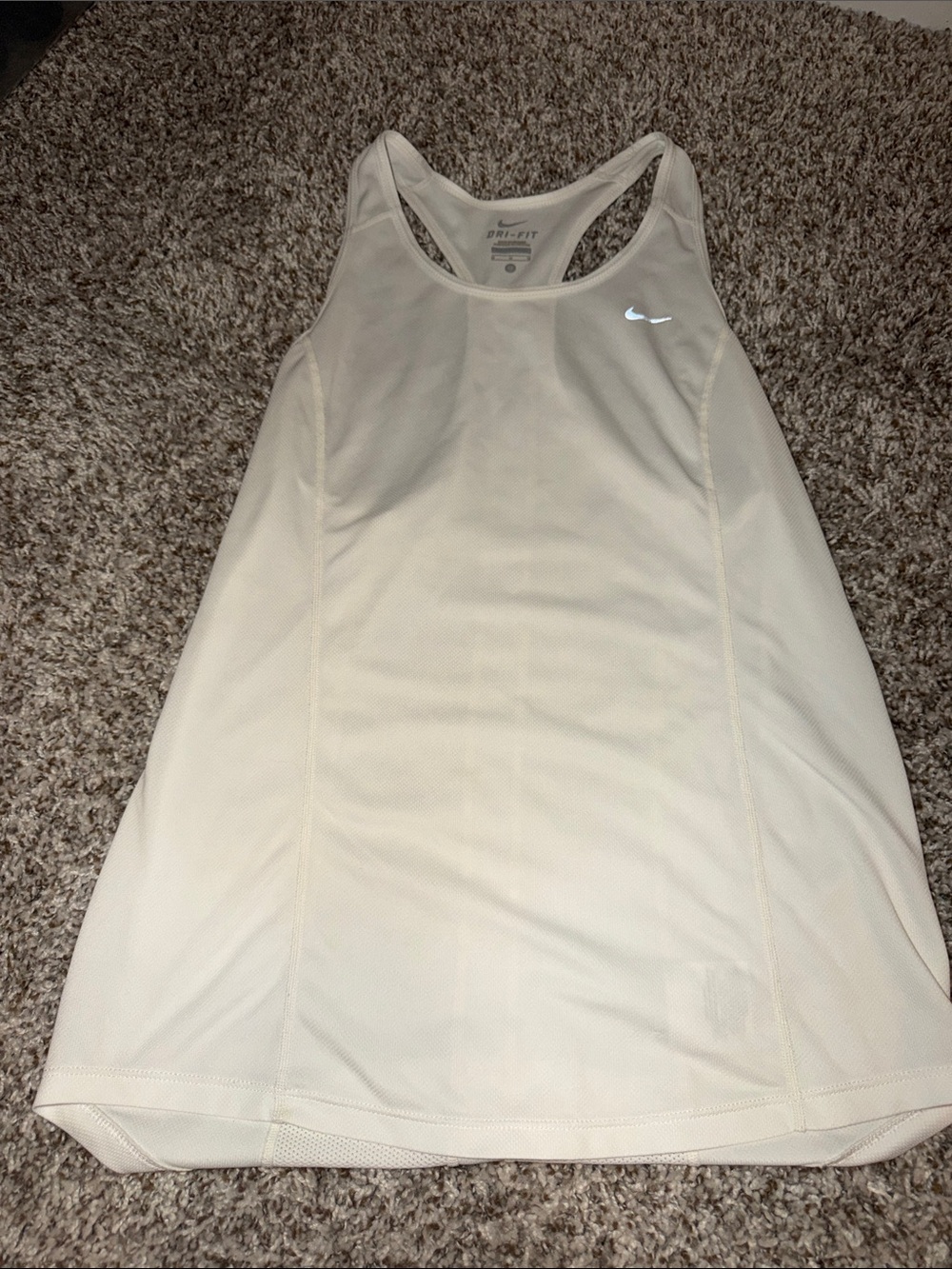 Nike Women's Dri-FIT Racerback Tank Top in Cream